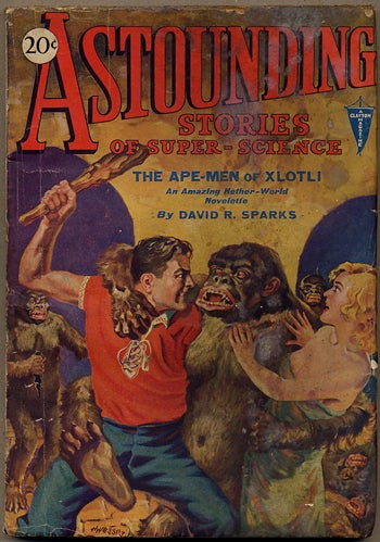 Item #10894 ASTOUNDING STORIES OF SUPER SCIENCE. 1930. . Harry Bates ASTOUNDING STORIES OF SUPER SCIENCE. December, No. 3 Volume 4.