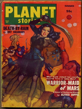Item #13425 PLANET STORIES. RAY BRADBURY, 1950. . Jerome Bixby PLANET STORIES. Summer, Ed, No. 7...