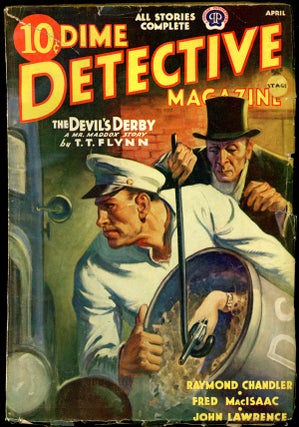 Item #16075 DIME DETECTIVE MAGAZINE. RAYMOND CHANDLER, 1939 DIME DETECTIVE MAGAZINE. April, No. 1...