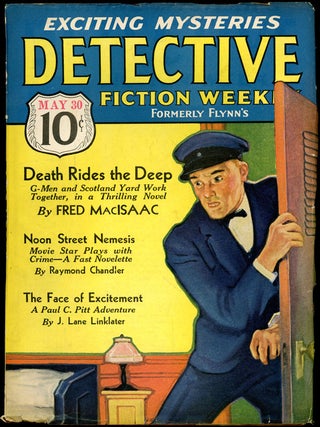 Item #16076 DETECTIVE FICTION WEEKLY. Raymond Chandler, 1936 DETECTIVE FICTION WEEKLY. May 30,...
