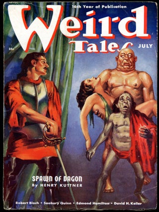 Item #16158 WEIRD TALES. 1938. . Farnsworth Wright WEIRD TALES. July, No. 1 Volume 32