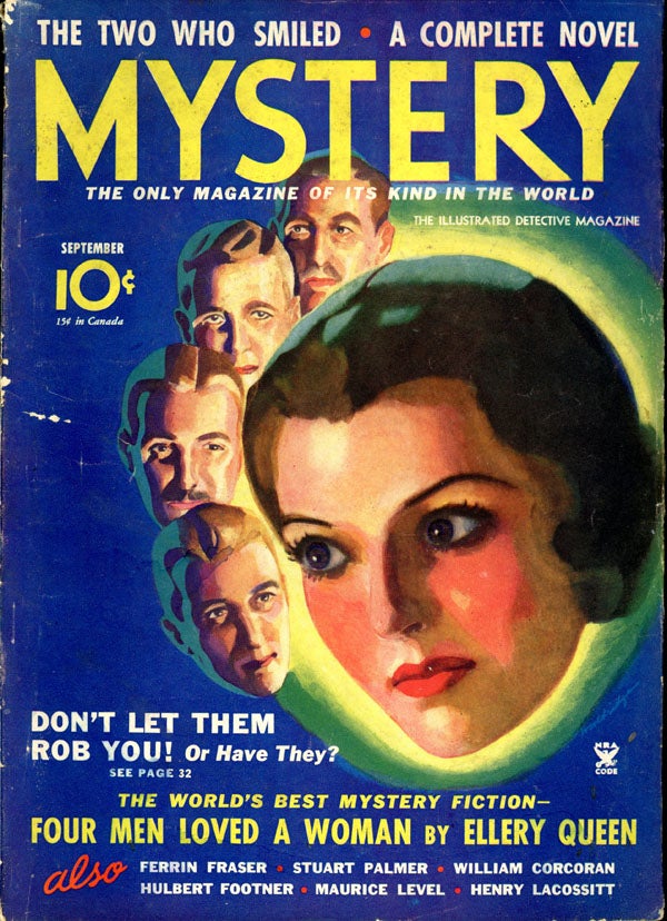 Item #16185 MYSTERY MAGAZINE: THE ILLUSTRATED DETECTIVE MAGAZINE [COVER TITLE]. 1934. . THE MYSTERY MAGAZINE. September, Durbin Lee Horner, number 3 volume 10.