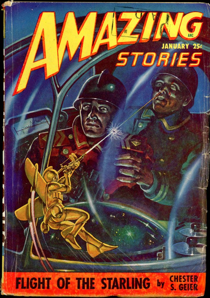 Item #17899 AMAZING STORIES. 1948. . AMAZING STORIES. January, Raymond A. Palmer, No. 1 Volume 22.