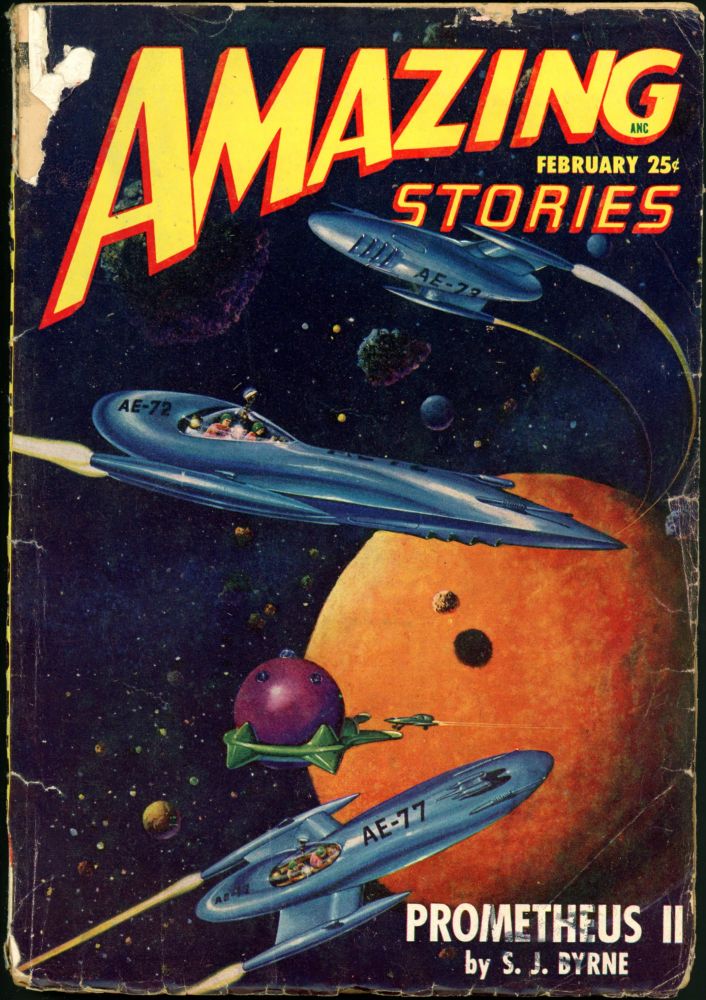 Item #17900 AMAZING STORIES. 1948. . AMAZING STORIES. February, Raymond A. Palmer, No. 2 Volume 22.