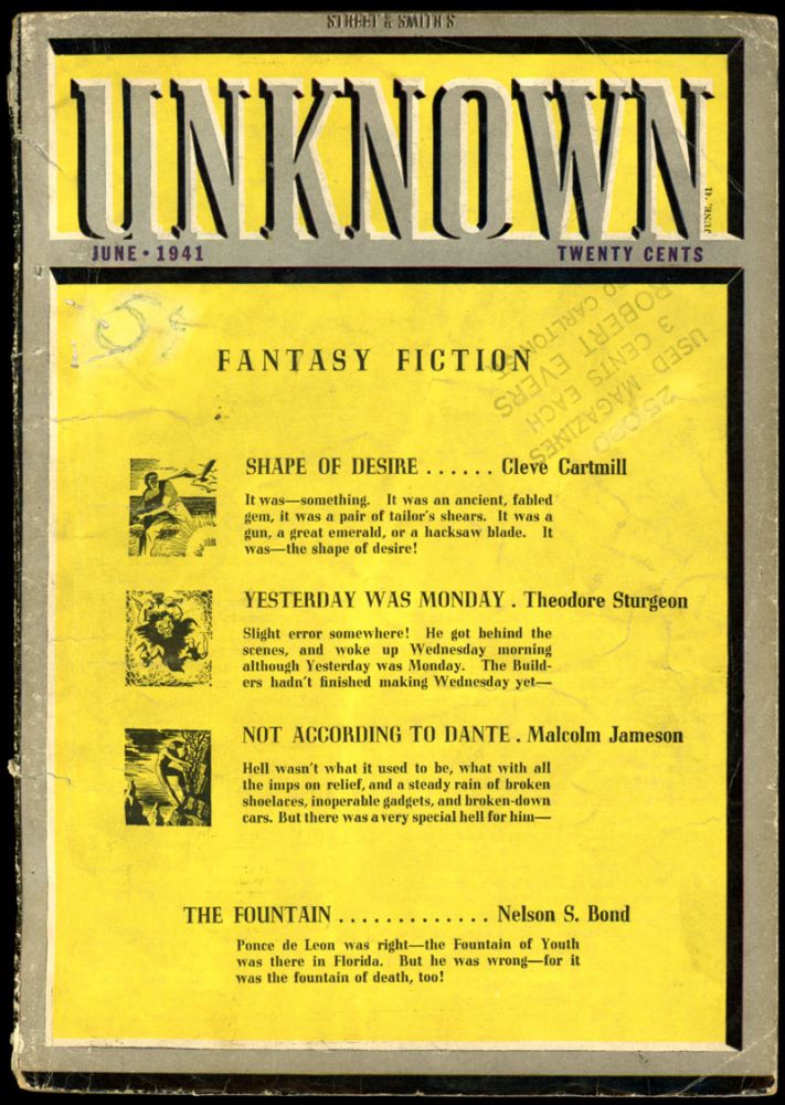 Item #18458 UNKNOWN. UNKNOWN. June 1941. ., John W. Campbell Jr, No. 1 Volume 5.