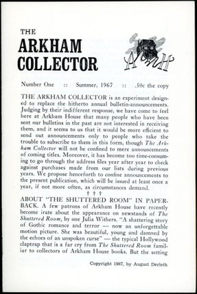 Item #18658 THE ARKHAM COLLECTOR. Summer 1967 - Summer 1971 (numbers 1-10). August Derleth