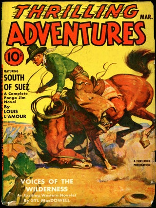 Item #19210 THRILLING ADVENTURES. LOUIS L'AMOUR, THRILLING ADVENTURES. March 1942. . J. S....