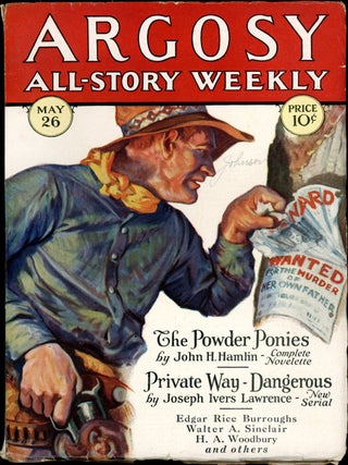 Item #19702 ARGOSY ALL-STORY WEEKLY. Edgar Rice Burroughs, 1928 ARGOSY ALL-STORY WEEKLY. May 26,...