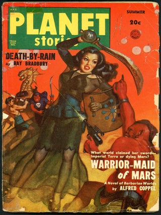 Item #20210 PLANET STORIES. RAY BRADBURY, 1950. . Jerome Bixby PLANET STORIES. Summer, Ed, No. 7...