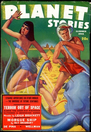 Item #20227 PLANET STORIES. RAY BRADBURY, 1944. . W. Scott Peacock PLANET STORIES. Summer, ed,...