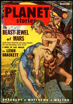 Item #20229 PLANET STORIES. RAY BRADBURY, 1948. . Paul L. Payne PLANET STORIES. Winter, Ed, No. 1...