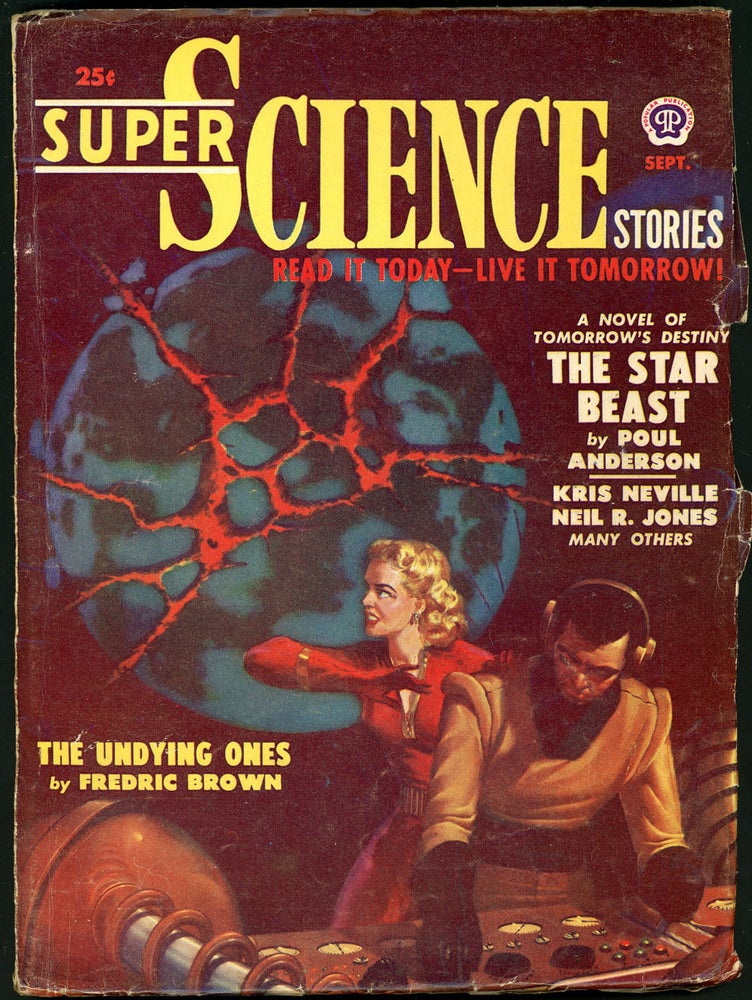 Item #20267 SUPER SCIENCE STORIES. JACK VANCE, 1950 SUPER SCIENCE STORIES. September, No. 2 Volume 7, L. RON HUBBARD.