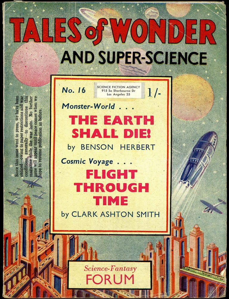 TALES OF WONDER. TALES OF WONDER. Spring 1942, Number.