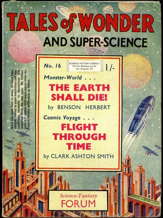 Item #20563 TALES OF WONDER. TALES OF WONDER. Spring 1942 . Walter Gillings, Number 16