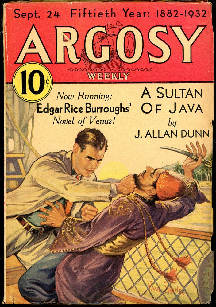 Item #20830 ARGOSY. Edgar Rice Burroughs, 1932 ARGOSY. September 24, No. 6 Volume 232.