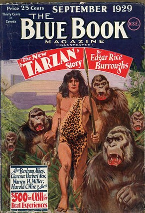 Item #20862 THE BLUE BOOK MAGAZINE. Edgar Rice Burroughs, 1929 - March THE BLUE BOOK MAGAZINE....