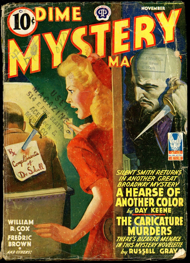 Item #21013 DIME MYSTERY. DIME MYSTERY MAGAZINE. November 1942, No. 1 Volume 28.