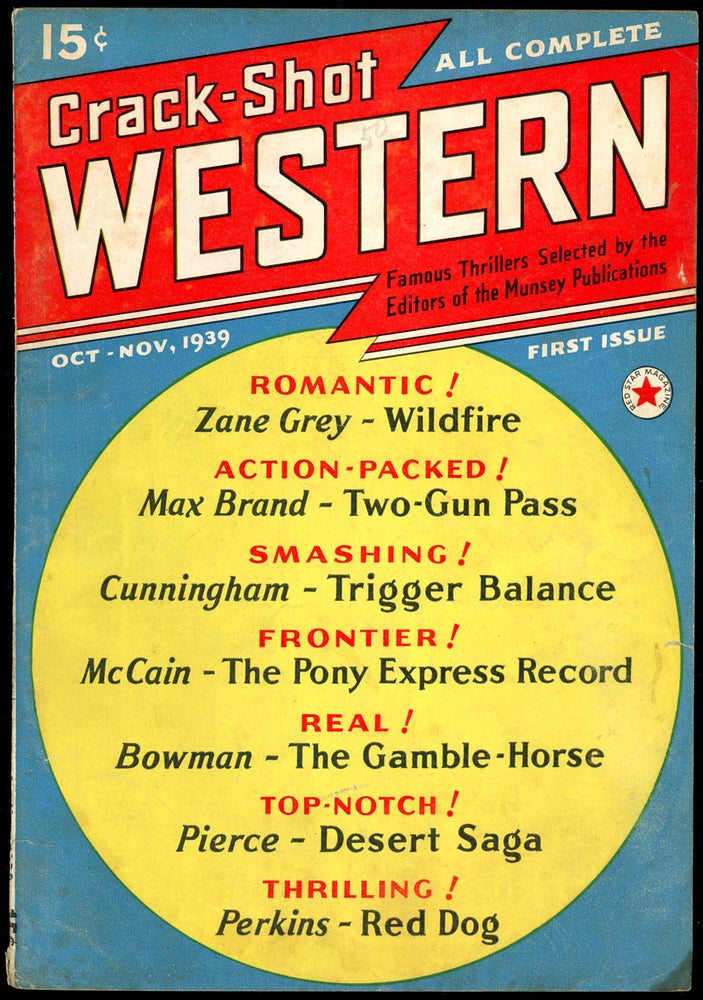 Item #21040 CRACK-SHOT WESTERN. CRACK-SHOT WESTERN. October-November 1939, No. 1 Volume 1.