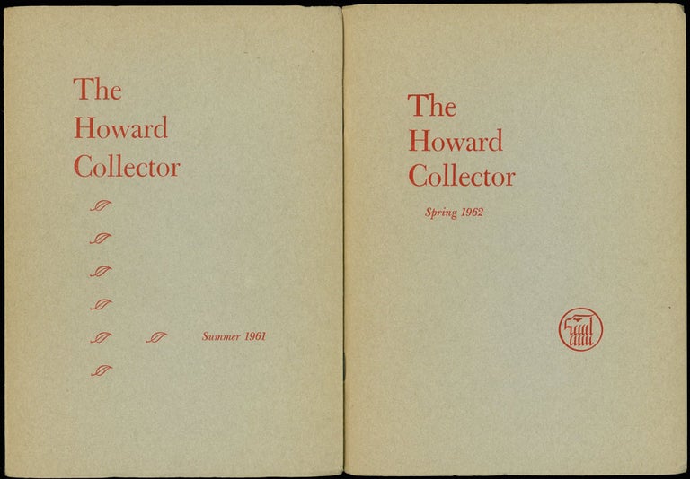 Item #21274 THE HOWARD COLLECTOR. [ALL PUBLISHED]. THE HOWARD COLLECTOR. Summer 1961 - Autumn 1973 ., Glenn Lord, number 1 - volume 3 volume 1, number 6 [whole numbers.