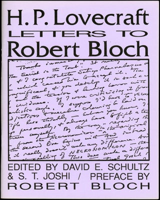 Item #21391 H. P. LOVECRAFT: LETTERS TO ROBERT BLOCH and H. P. LOVECRAFT: LETTERS TO ROBERT BLOCH...