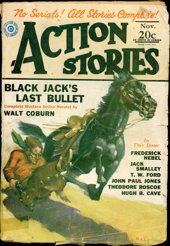 Item #22015 ACTION STORIES. 1929 ACTION STORIES. November, No Volume 9, 3.