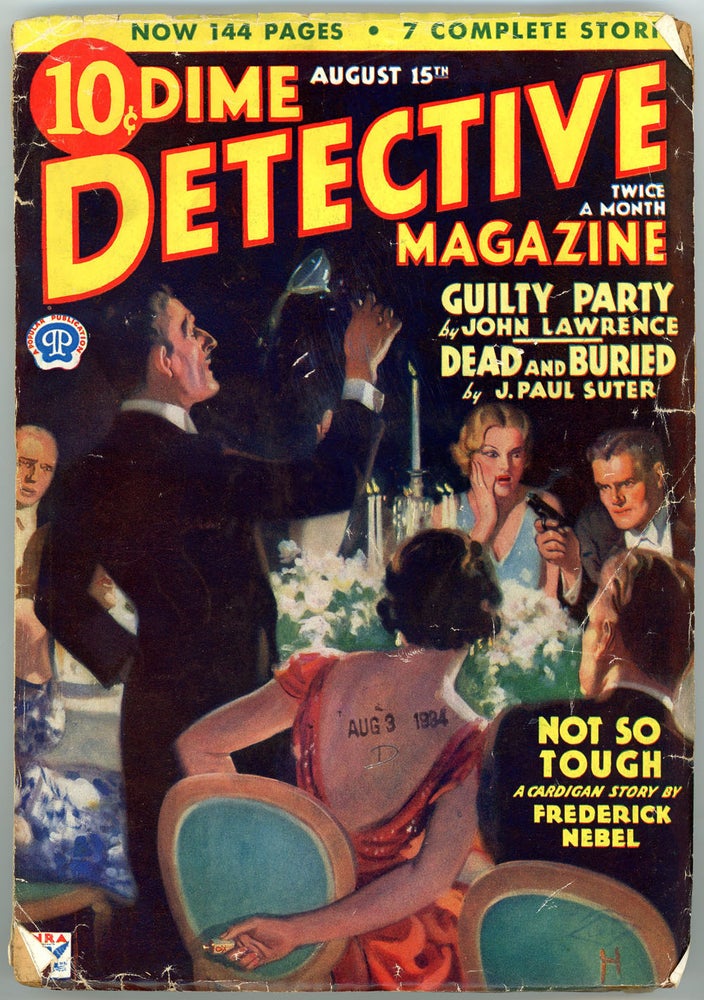 Item #22125 DIME DETECTIVE MAGAZINE. 1934 DIME DETECTIVE MAGAZINE. August 15, No. 3 Volume 13.