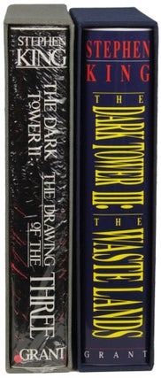 THE DARK TOWER SERIES; VOLUMES I-VII: THE GUNSLINGER, THE DRAWING OF THE THREE, THE WASTELANDS, WIZARDS AND GLASS, WOLVES OF THE CALLA, SONG OF SUSANNAH, THE DARK TOWER and THE LITTLE SISTERS OF ELURIA.