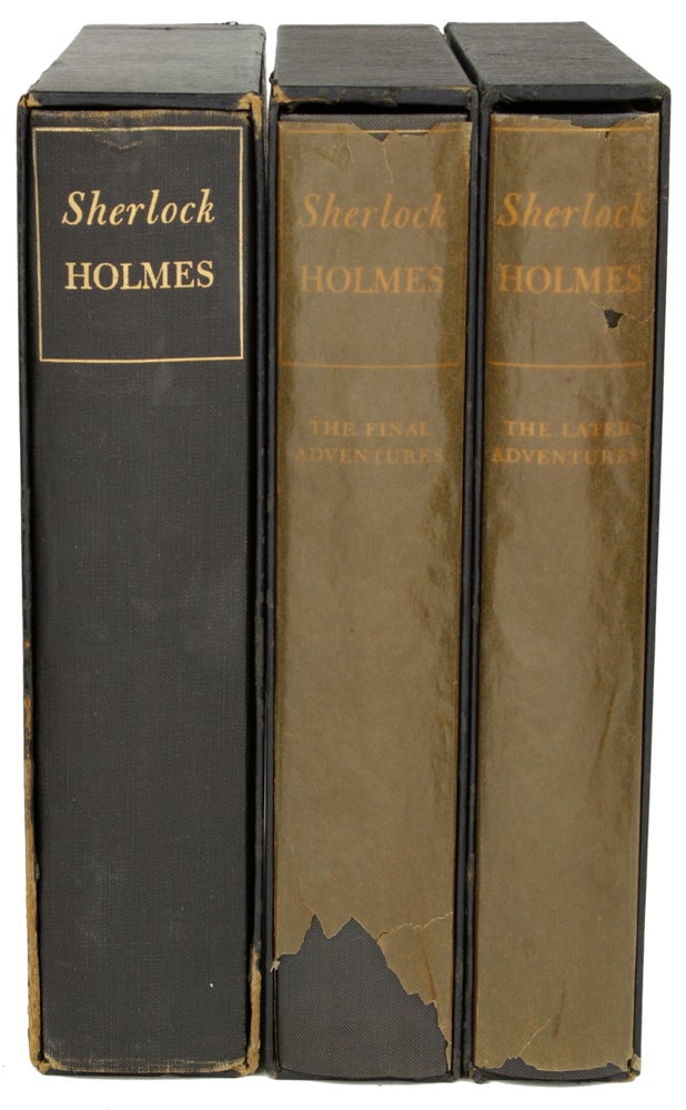 Item #22670 THE ADVENTURES OF SHERLOCK HOLMES... with THE LATER ADVENTURES OF SHERLOCK HOLMES... with THE FINAL ADVENTURES...A Definitive Text, corrected and edited by Edgar W. Smith, with an introduction by Vincent Starrett...(3 volumes). Sir Arthur Conan Doyle.