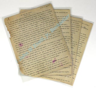Item #23179 "THE GREY GOD PASSES" TYPED MANUSCRIPT (TMs). 36 leaves. Not dated, circa 1930-31....