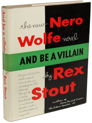 Item #23385 AND BE A VILLAIN. Rex Stout