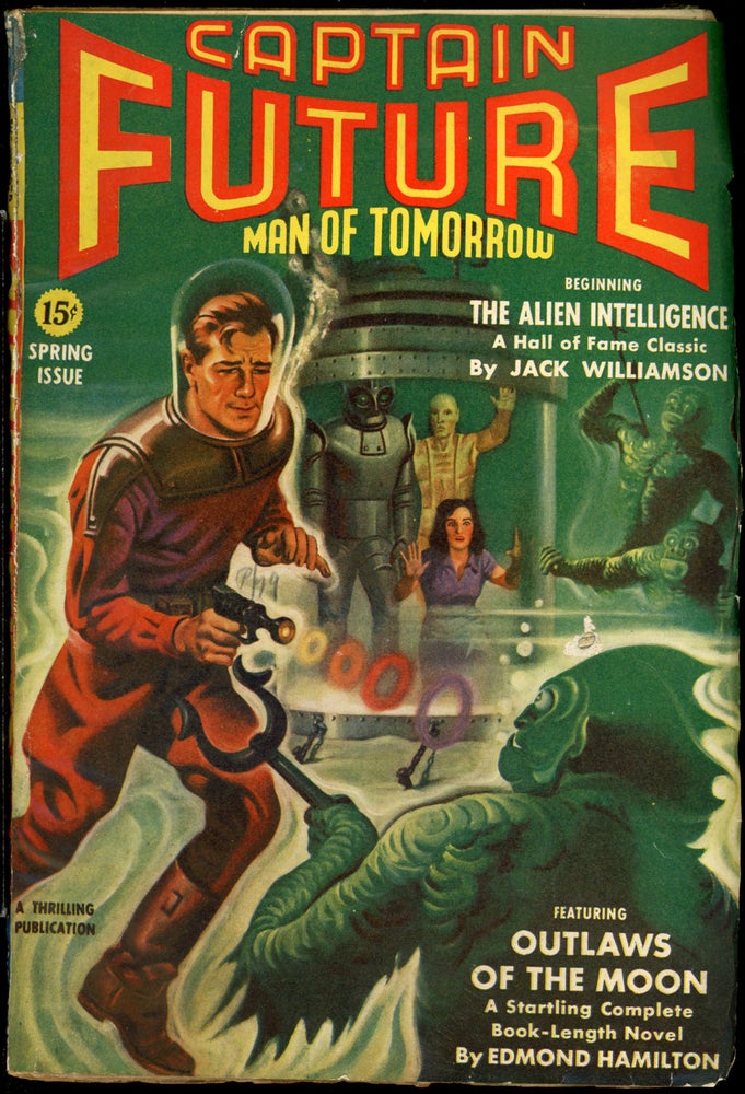 Item #23743 CAPTAIN FUTURE. CAPTAIN FUTURE. Spring 1942, No. 1 Volume 4, Edmond Hamilton.