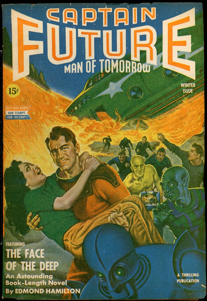 Item #23746 CAPTAIN FUTURE. CAPTAIN FUTURE. Winter 1943, No. 1 Volume 5, Edmond Hamilton.