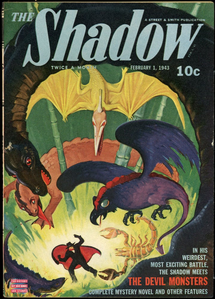 Item #23893 THE SHADOW. 1943 THE SHADOW. February 1, no. 6 Volume 44, Maxwell Grant.
