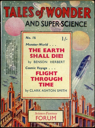 Item #23903 TALES OF WONDER. TALES OF WONDER. Spring 1942 ., Walter H. Gillings, number 16