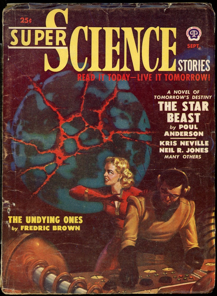 Item #23929 SUPER SCIENCE STORIES. JACK VANCE, 1950 SUPER SCIENCE STORIES. September, No. 2 Volume 7, L. RON HUBBARD.