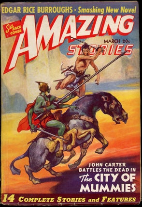 Item #23994 AMAZING STORIES. Edgar Rice Burroughs, 1941. . AMAZING STORIES. March, B G. Davis,...