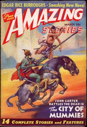 Item #23995 AMAZING STORIES. Edgar Rice Burroughs, 1941. . AMAZING STORIES. March, B G. Davis,...