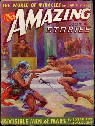 Item #23996 AMAZING STORIES. Edgar Rice Burroughs, 1941. . AMAZING STORIES. October, B G. Davis,...