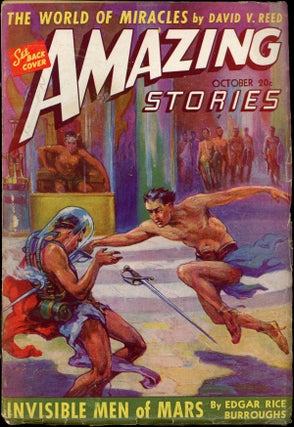 Item #23996 AMAZING STORIES. Edgar Rice Burroughs, 1941. . AMAZING STORIES. October, B G. Davis,...