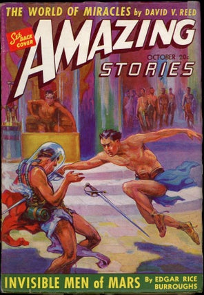 Item #23997 AMAZING STORIES. Edgar Rice Burroughs, 1941. . AMAZING STORIES. October, B G. Davis,...