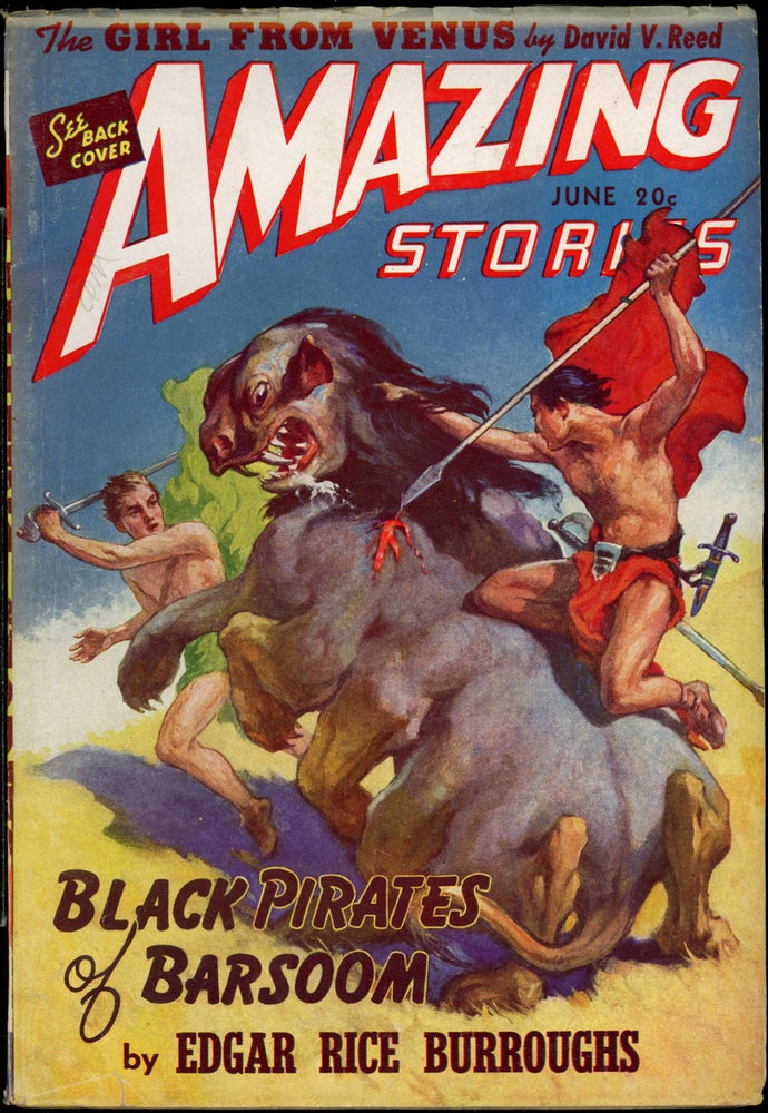 Item #23999 AMAZING STORIES. Edgar Rice Burroughs, 1941. . AMAZING STORIES. June, B G. Davis, No. 6 Volume 15.