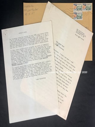 Item #24333 "The Rarest Meat." Typed manuscript (TMs). Robert Silverberg