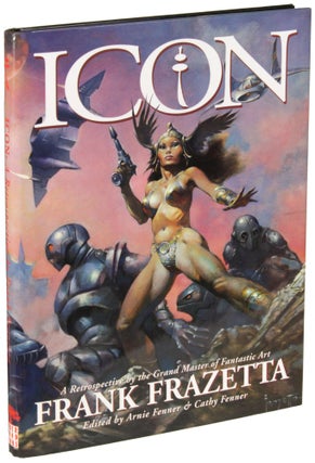 Item #24892 ICON: A RETROSPECTIVE... with LEGACY: SELECTED DRAWINGS AND OF FRANK FRAZETTA with...