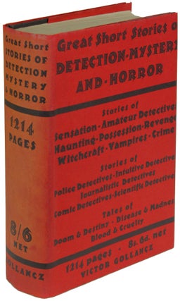 Item #25363 GREAT SHORT STORIES OF DETECTION, MYSTERY AND HORROR. Dorothy L. Sayers