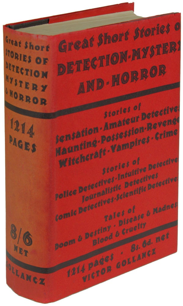 Item #25363 GREAT SHORT STORIES OF DETECTION, MYSTERY AND HORROR. Dorothy L. Sayers.