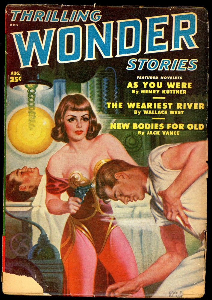 Item #26023 THRILLING WONDER STORIES. L. RON HUBBARD JACK VANCE, 1950. . Samuel Merwin THRILLING WONDER STORIES. August, Jr, Volume 36 No. 3.