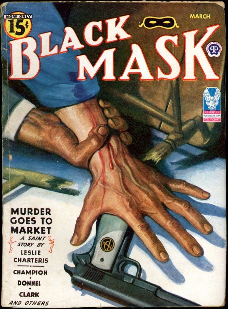 Item #26107 BLACK MASK. BLACK MASK. March 1944, No. 5 Volume 26.