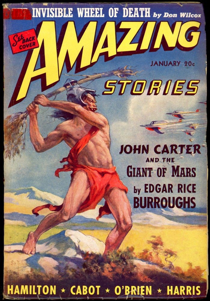 Item #26198 AMAZING STORIES. Edgar Rice Burroughs, 1941. . AMAZING STORIES. January, Bernard G. Davis, No. 1 Volume 15.