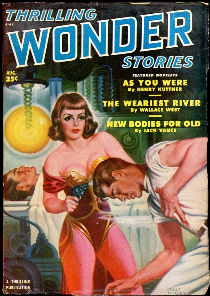 Item #26264 THRILLING WONDER STORIES. JACK VANCE, THRILLING WONDER STORIES. August 1950. . Samuel Merwin Jr, No. 3 Volume 36, L. RON HUBBARD.