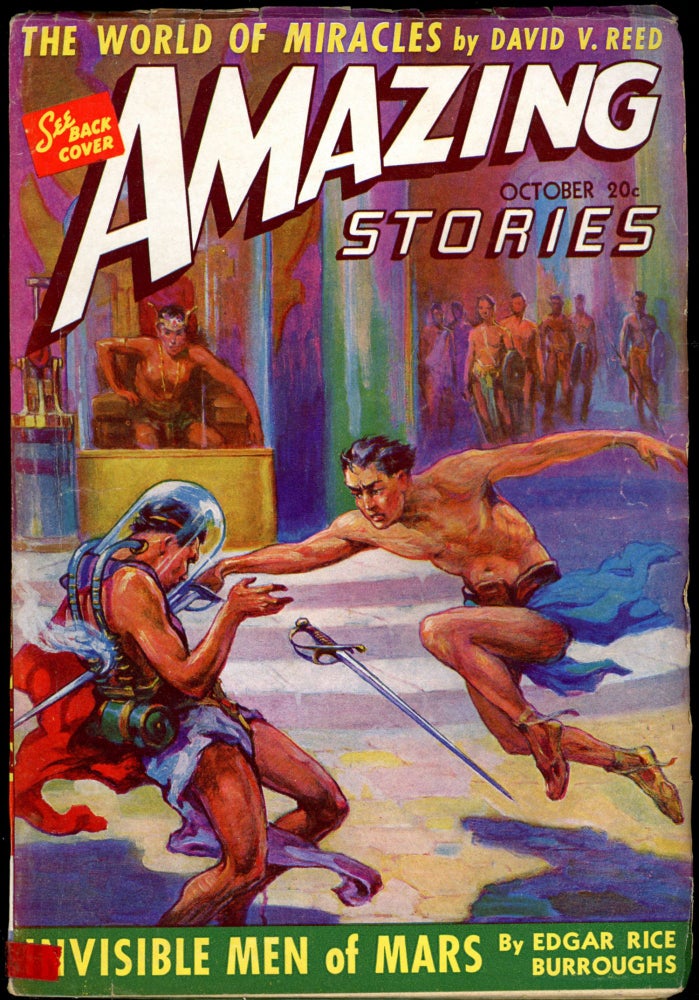 Item #26287 AMAZING STORIES. Edgar Rice Burroughs, AMAZING STORIES. October 1941. ., Bernard G. Davis, No. 10 Volume 15.